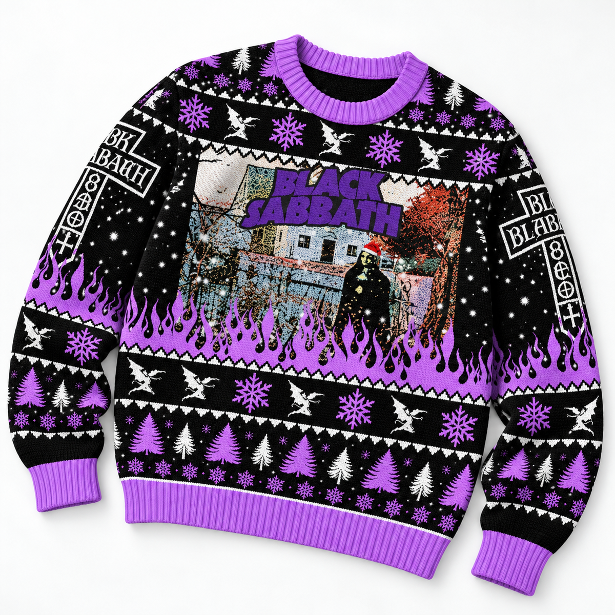 Black Sabbath Christmas Ugly Sweater Heavy Metal Rock Band Sweatshirt
