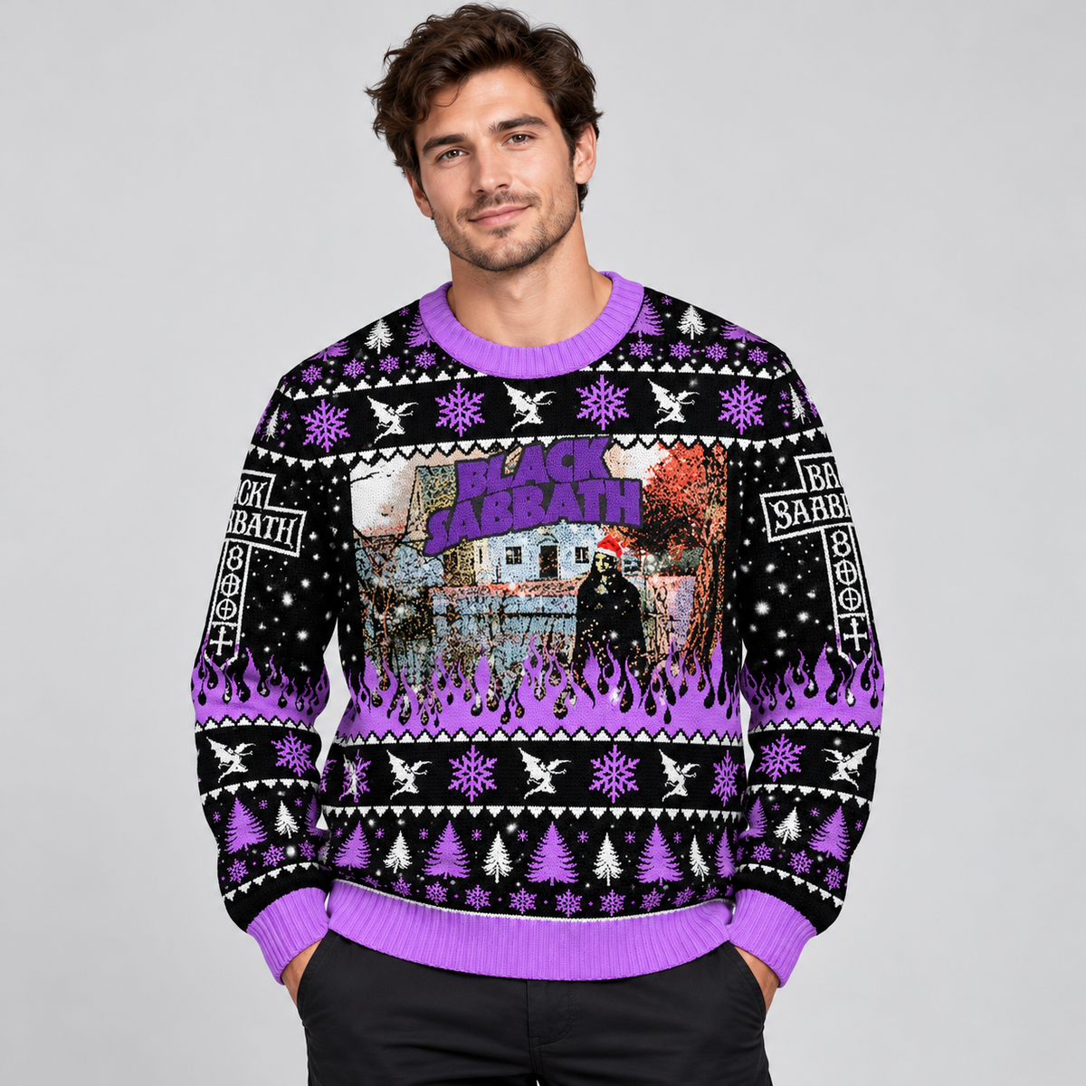 Black Sabbath Christmas Ugly Sweater Heavy Metal Rock Band Sweatshirt