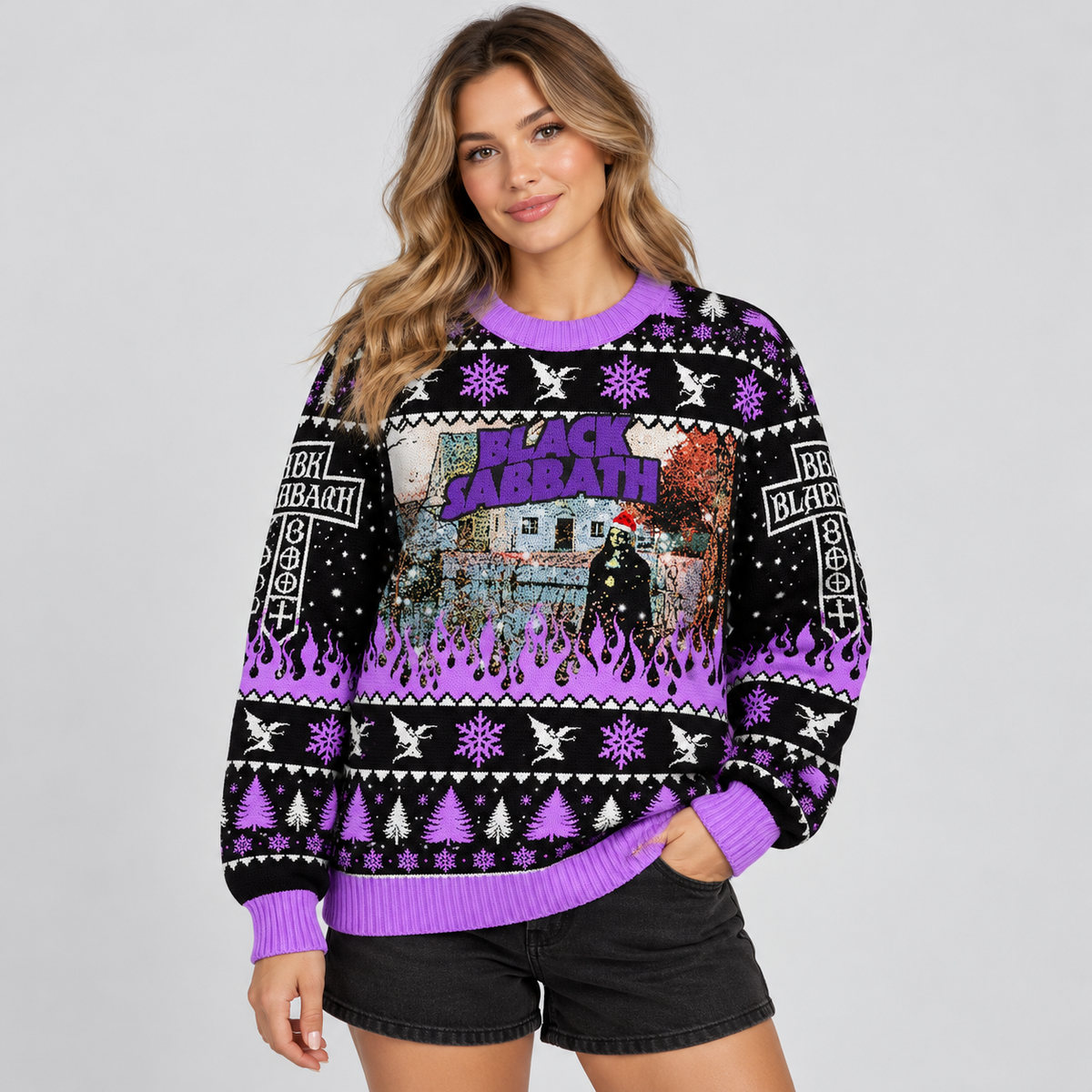 Black Sabbath Christmas Ugly Sweater Heavy Metal Rock Band Sweatshirt
