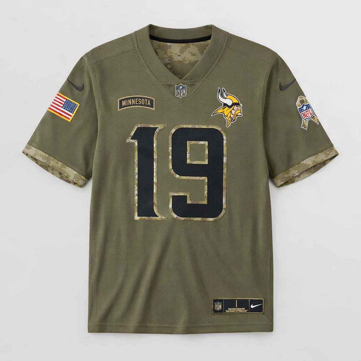Thielen 19 Minnesota Vikings Salute To Service Football Jersey - 1