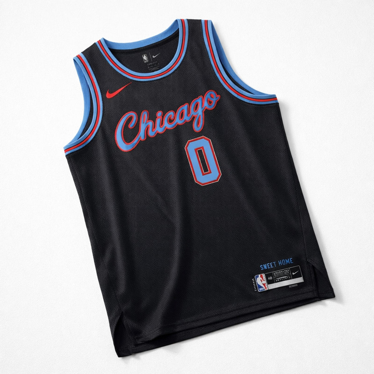 White 0 Chicago Basketball Jersey - 3