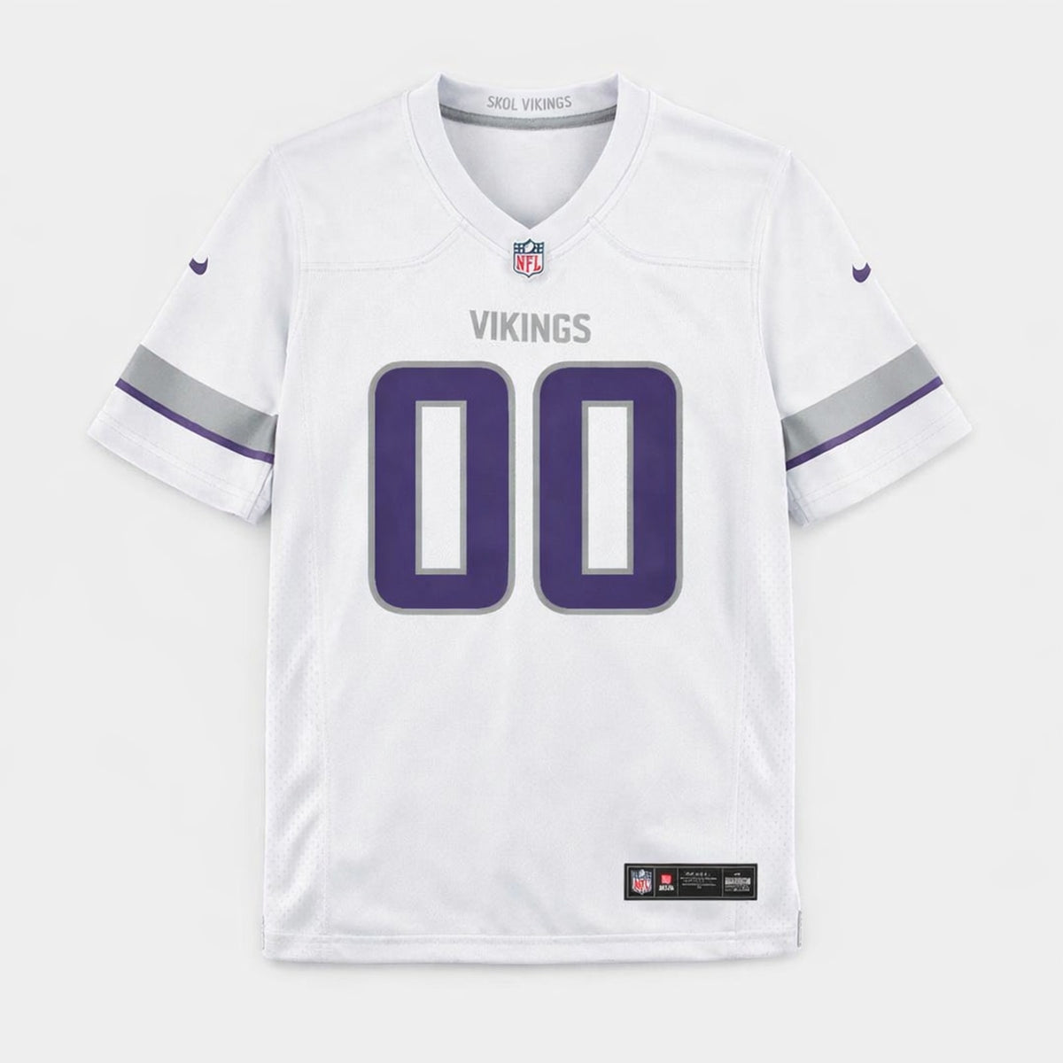 Minnesota Vikings White Custom Football Jersey - 1