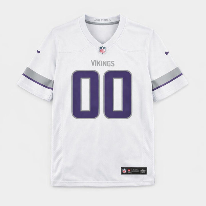 Minnesota Vikings White Custom Football Jersey
