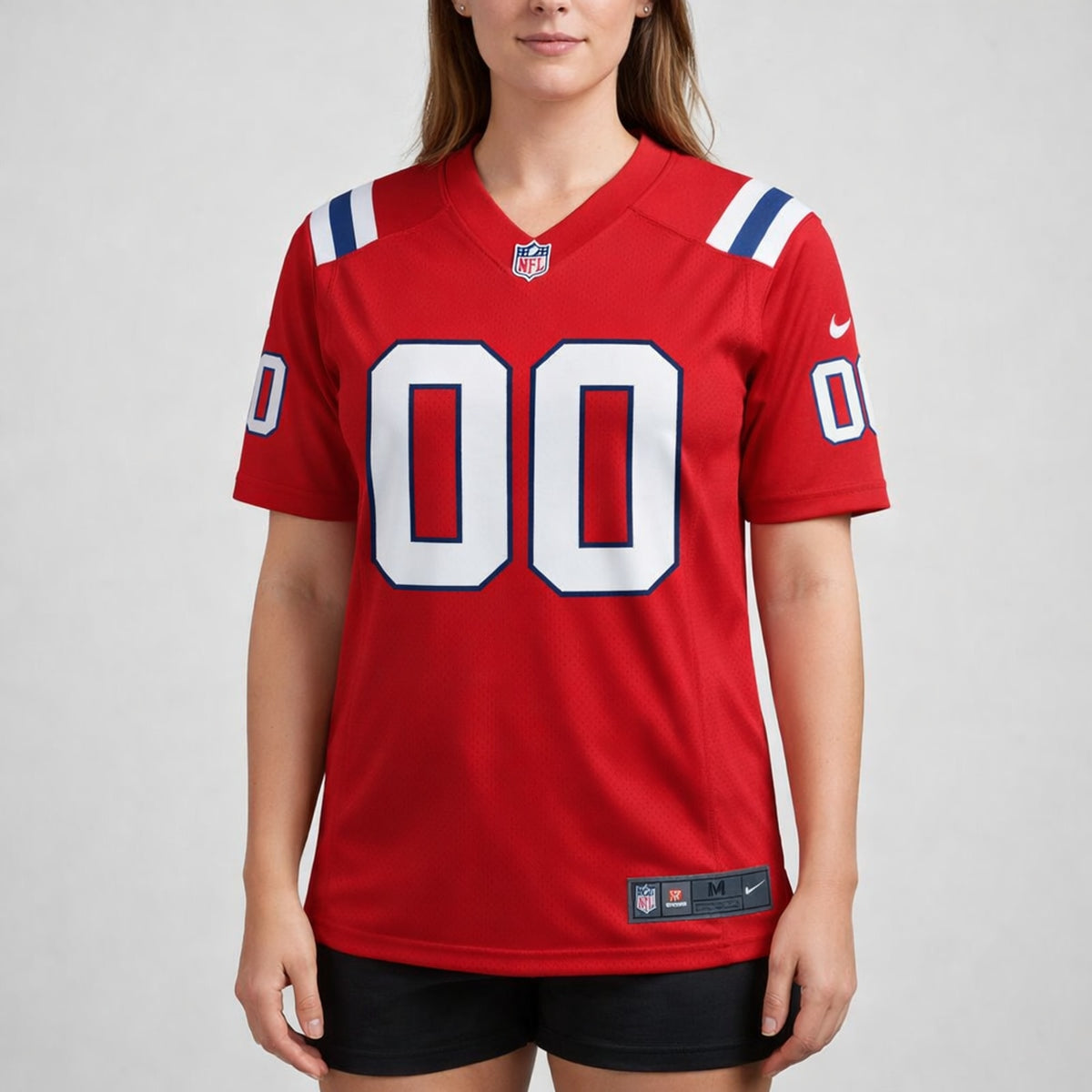 Red Alternate Custom Football Jersey - 5