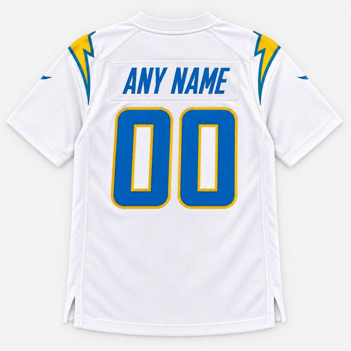White Bolt Football Jersey – Custom Name and Number