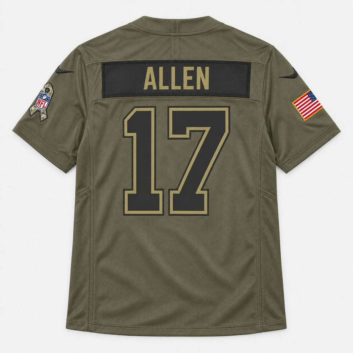 Allen 17 Buffalo Olive Football Jersey - 6