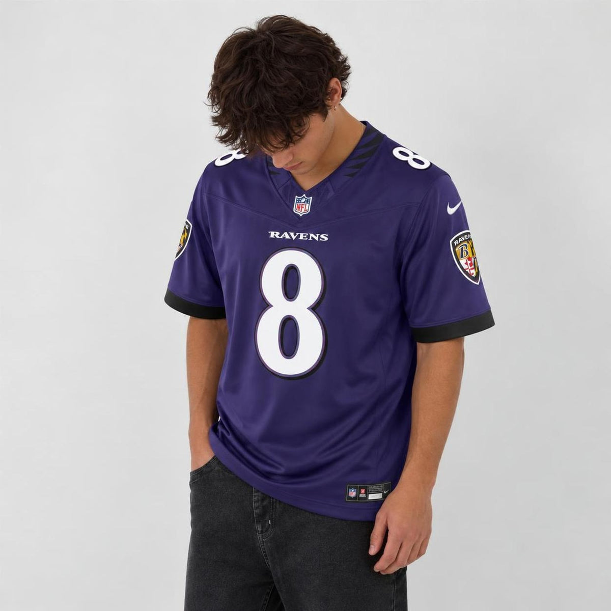 Jackson 8 Purple Football Jersey - 2