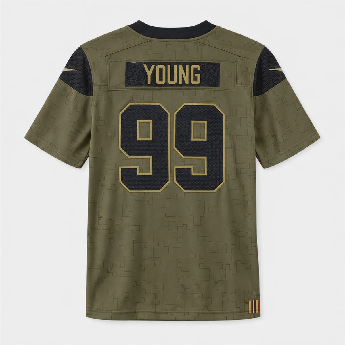 Young 99 Washington Olive Football Jersey - 2