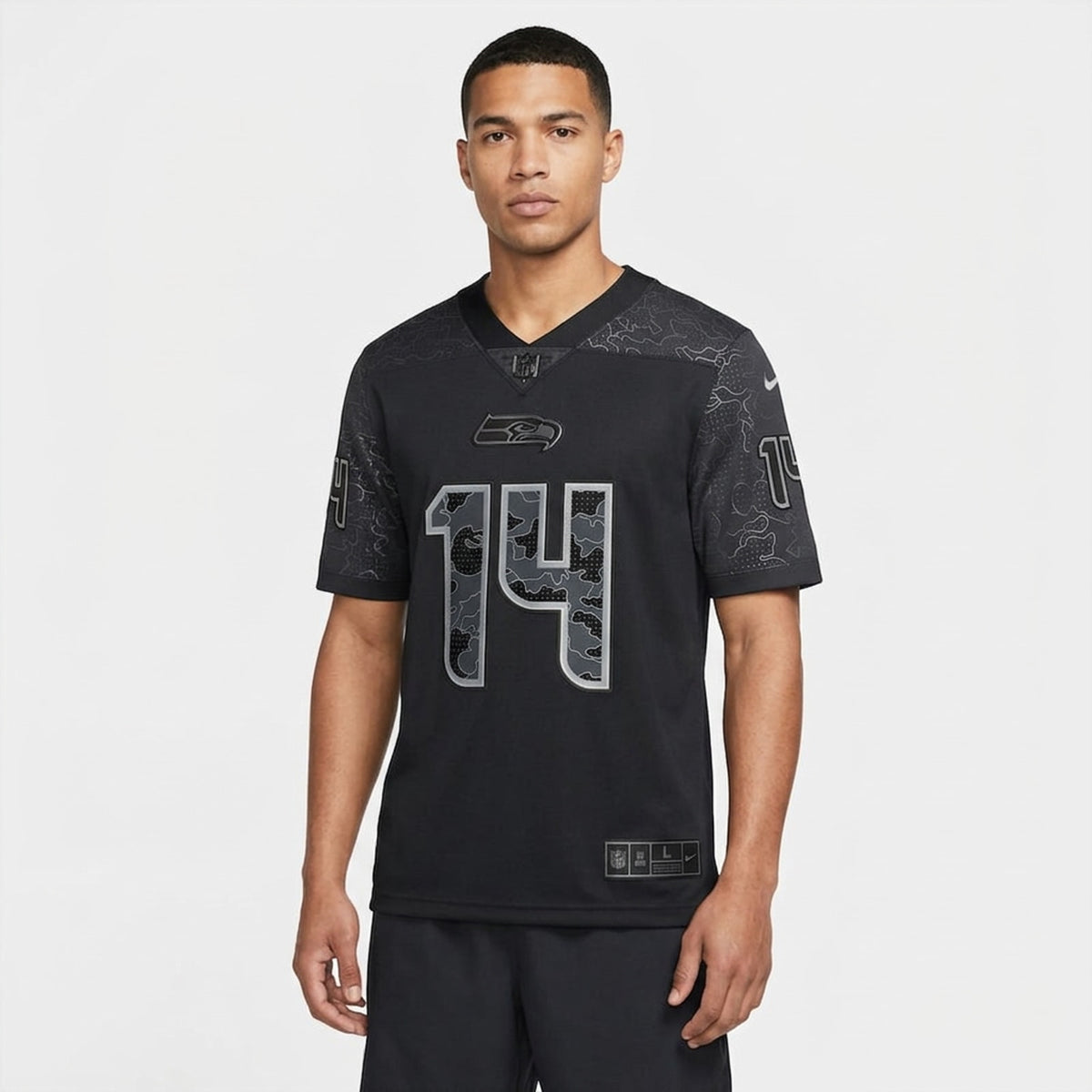 Metcalf 14 Black Football Jersey - 4