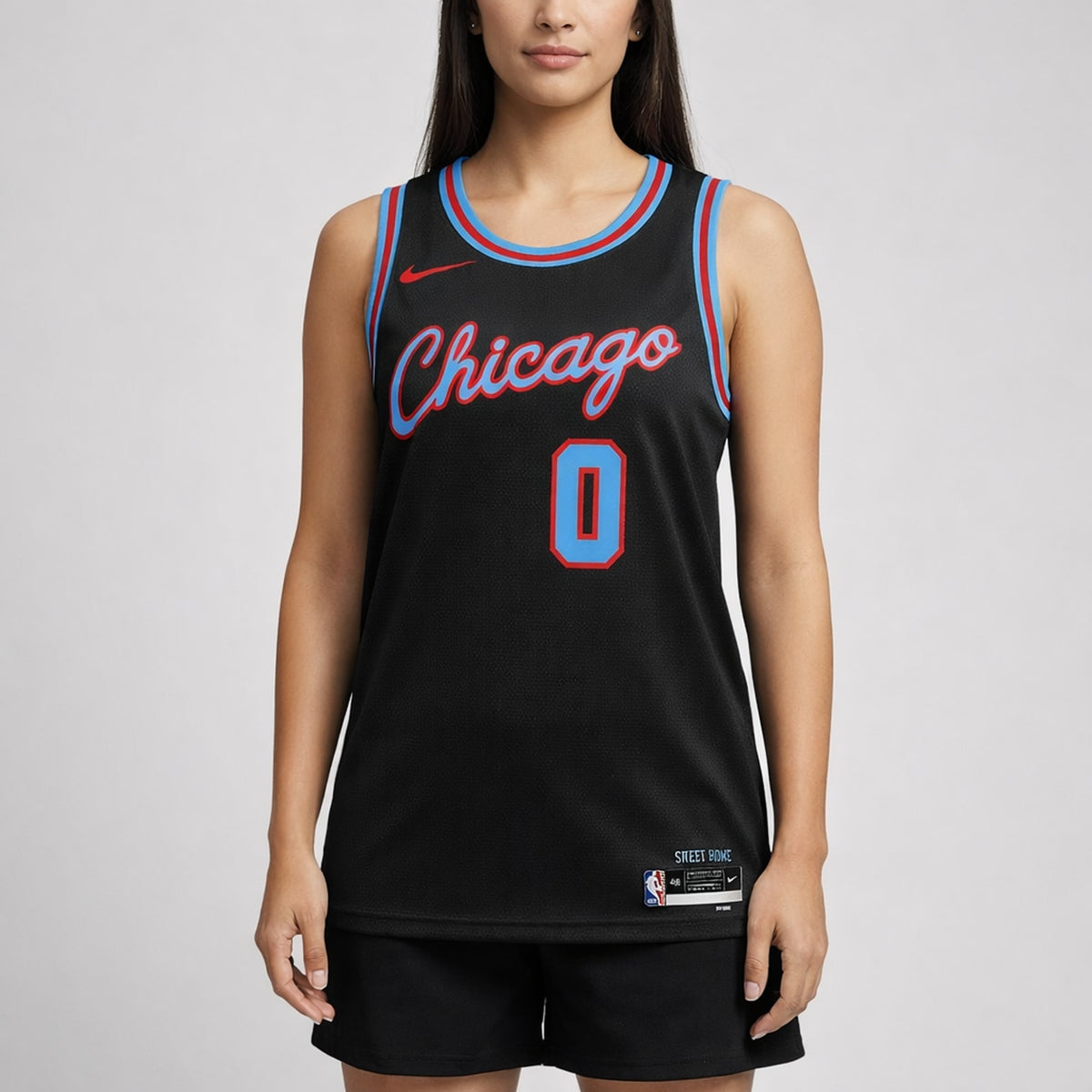 White 0 Chicago Basketball Jersey - 5