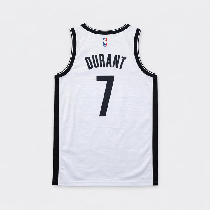 Durant 7 Brooklyn White Basketball Jersey