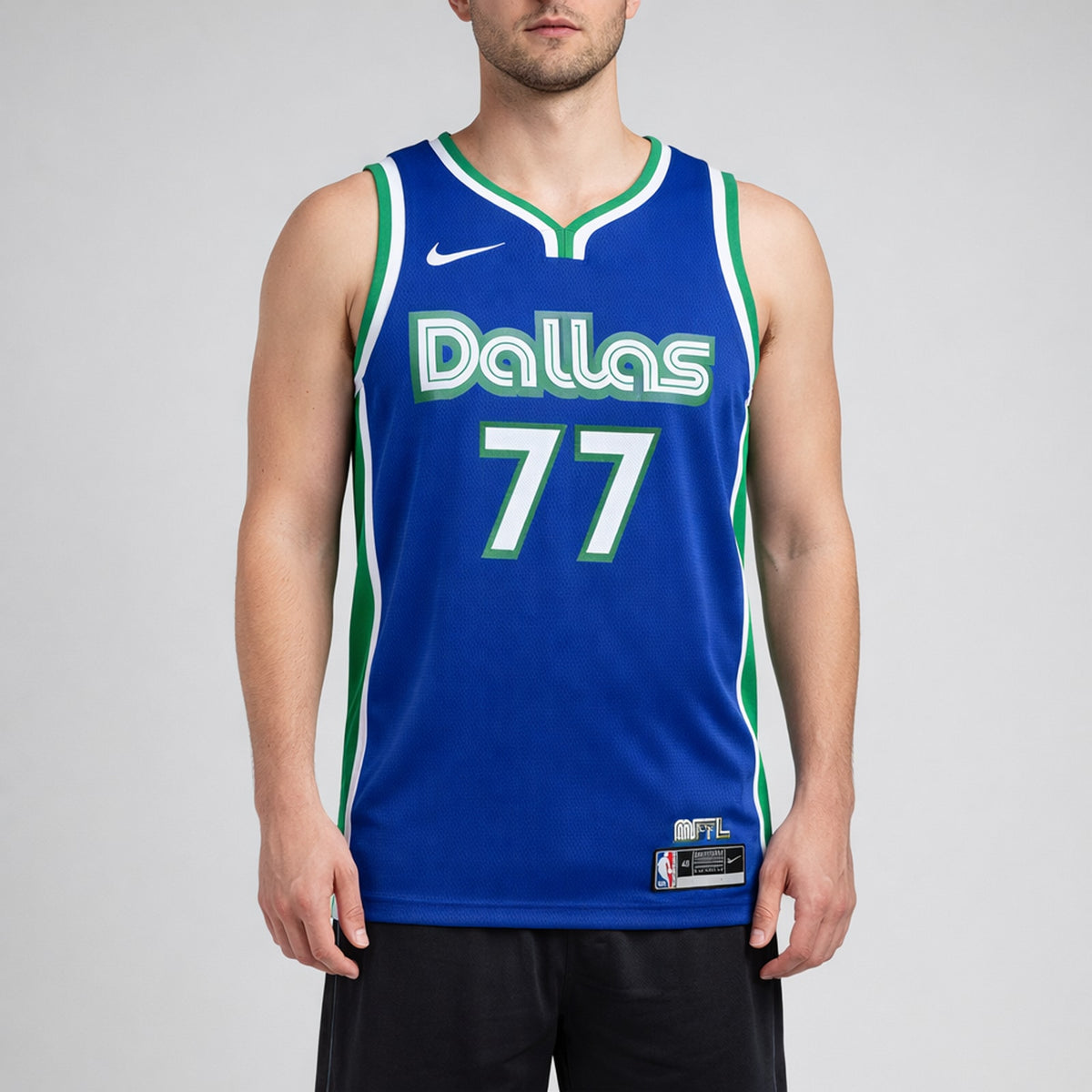 Dončić 77 Dallas Basketball Jersey Blue Green - 4