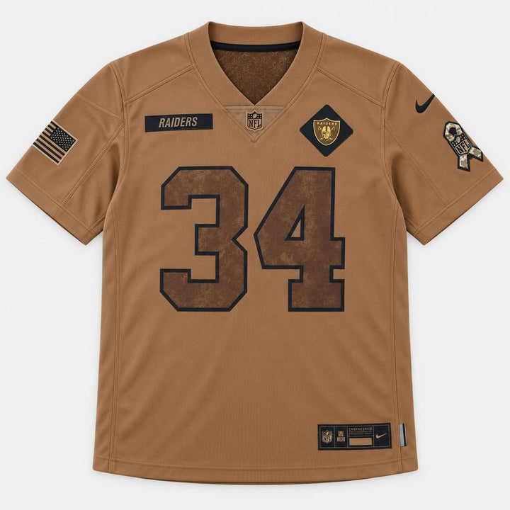 Jackson 34 Raiders Football Jersey Salute To Service