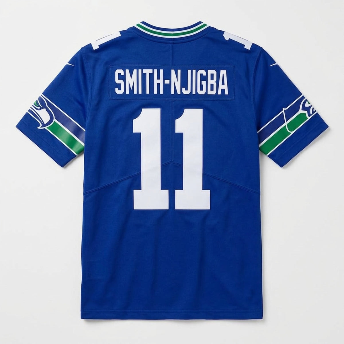 Smith-Njigba 11 Blue Football Jersey - 2