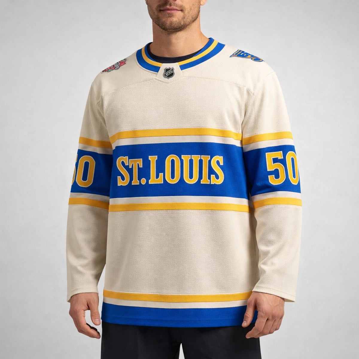 Binnington 50 St Louis Blues Hockey Jersey - 3