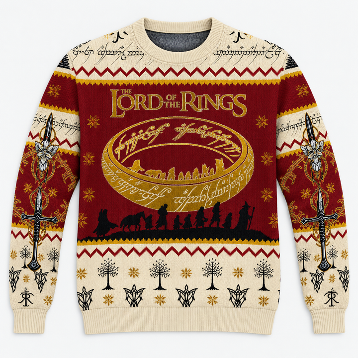 The Lord of the Rings One Ring Fellowship Christmas Ugly Sweater Sweatshirt
