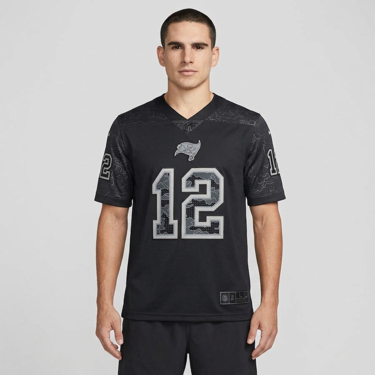 Brady 12 Tampa Bay Black Football Jersey - 4