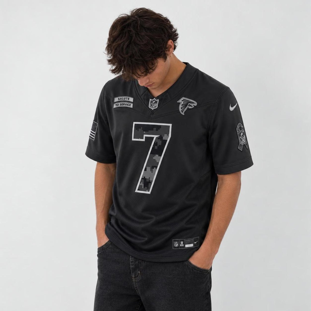Robinson 7 Black Football Jersey - 2