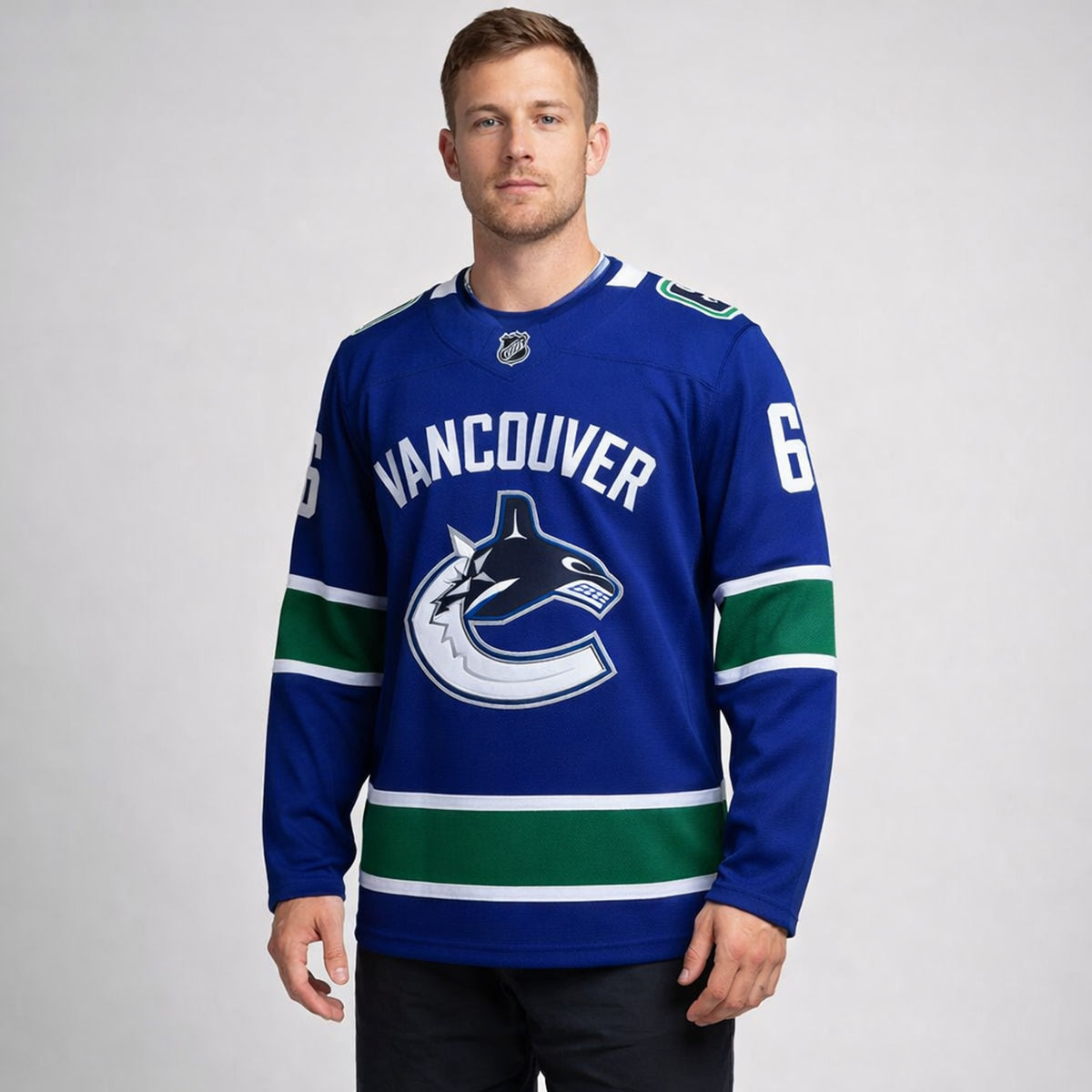 Boeser 6 Vancouver Hockey Jersey Blue Green - 4