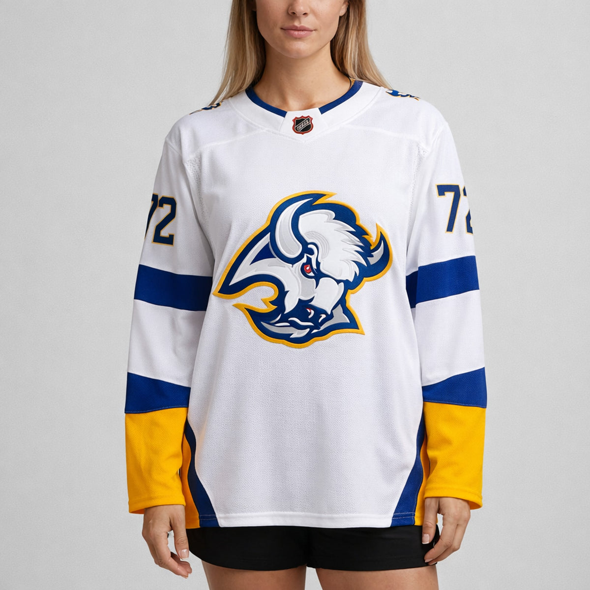 Thompson 72 Buffalo Retro Hockey Jersey White - 5