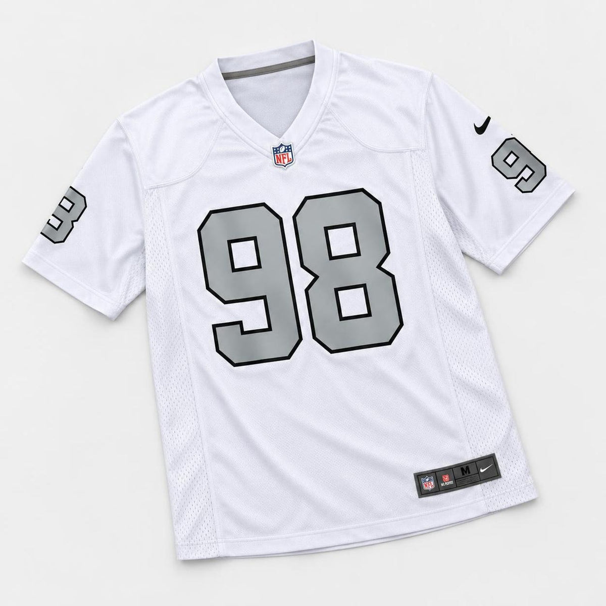 Crosby 98 Raiders White Football Jersey - 3