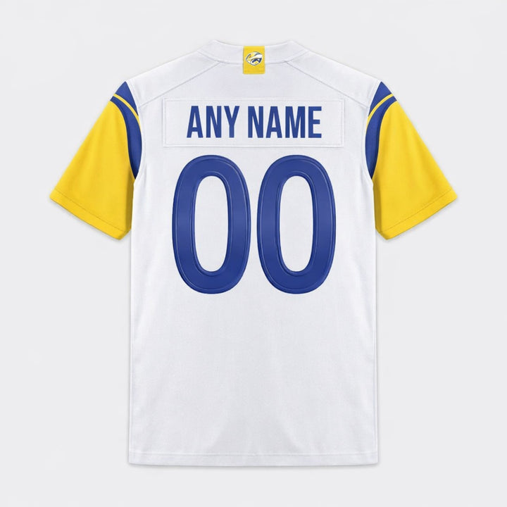 White Football Jersey - Custom Name and Number