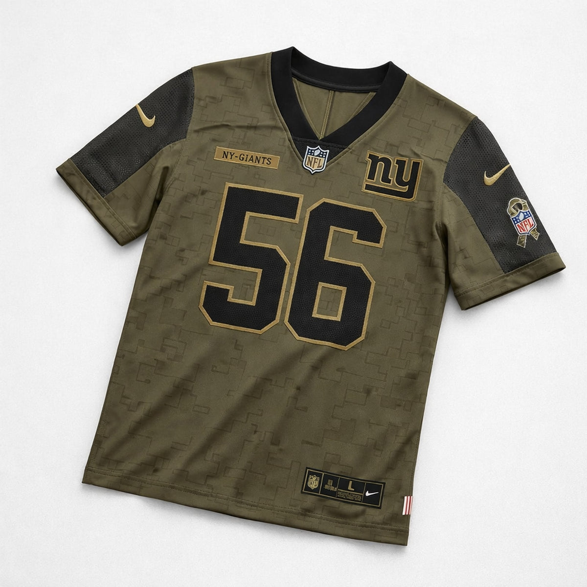 Taylor 56 Giants Football Jersey Olive - 3