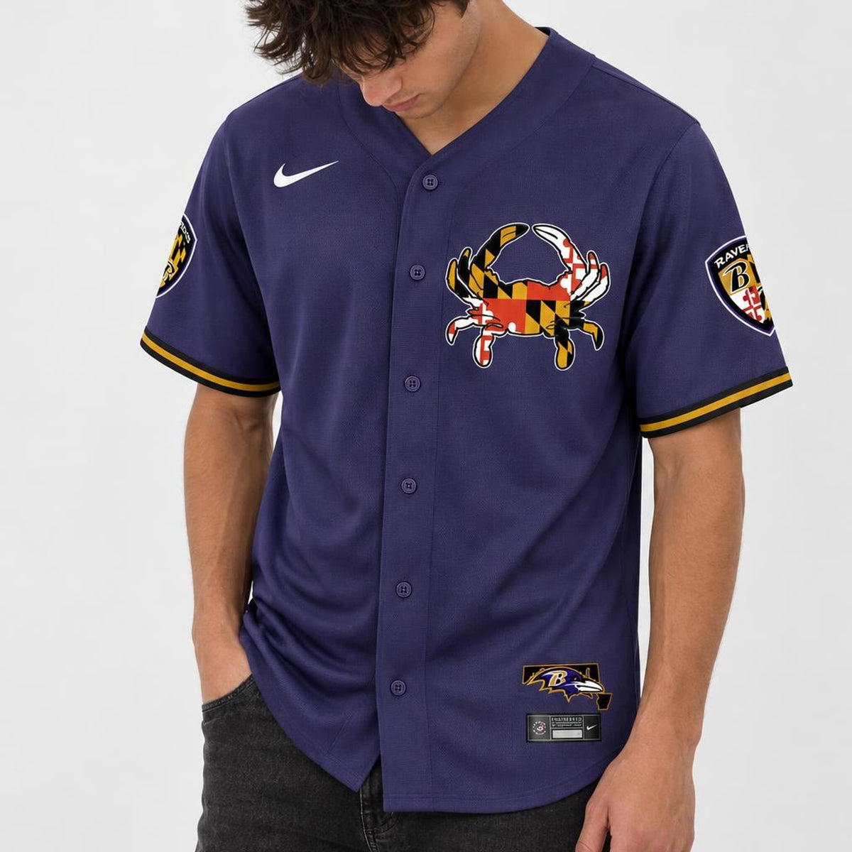 Bird Crest Baseball Jersey - Custom Name and Number - 5