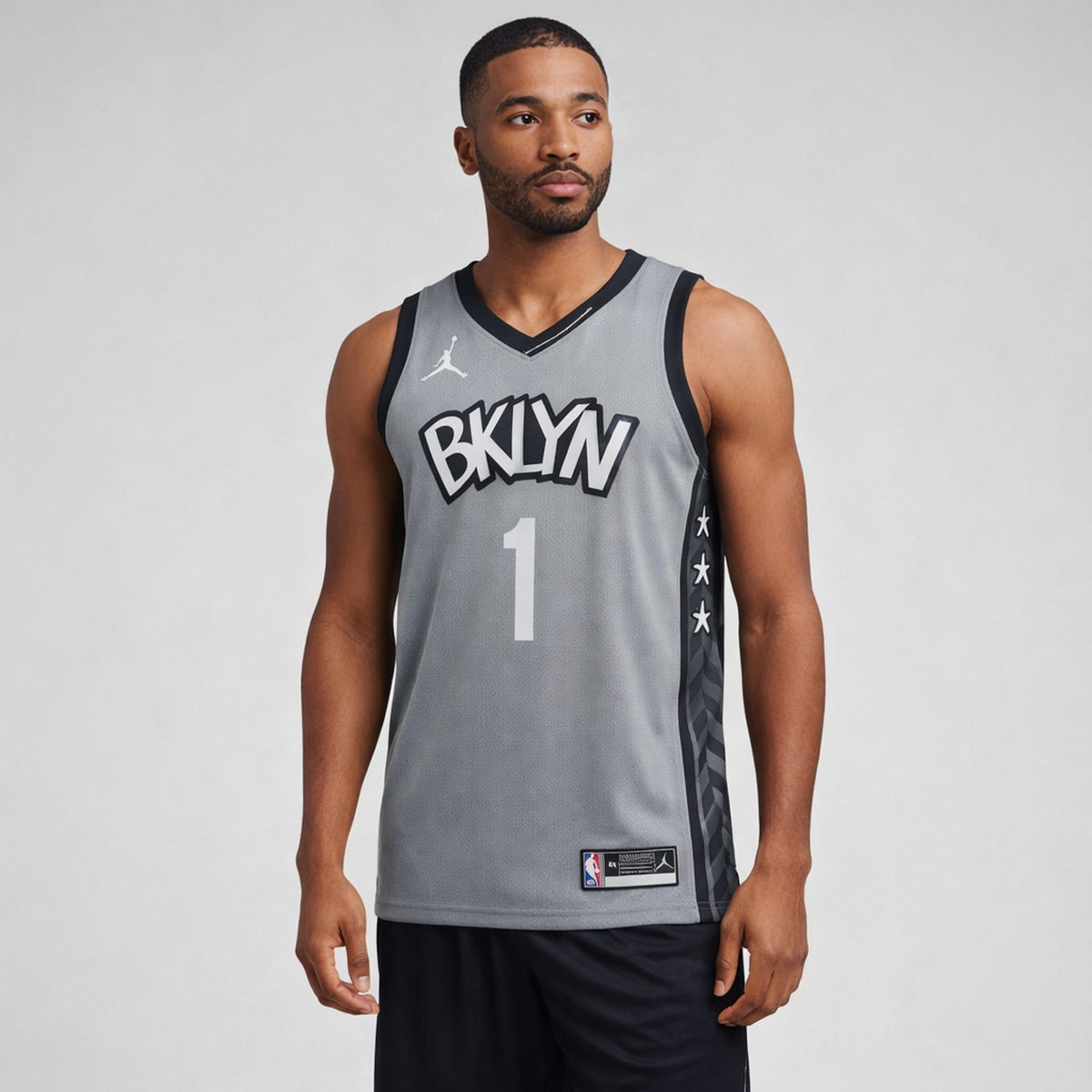 Bridges 1 Brooklyn Basketball Jersey Gray - 4