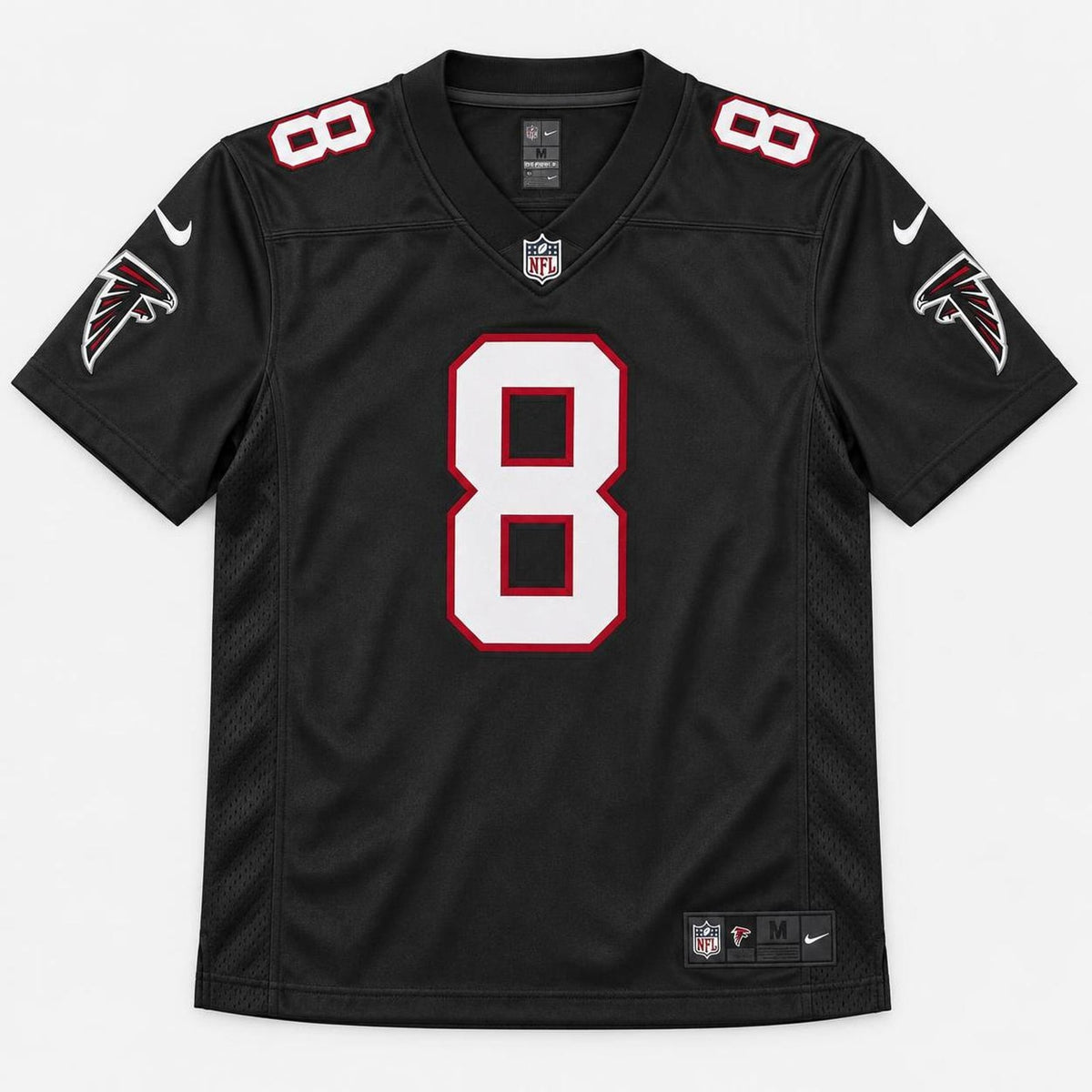 Pitts 8 Black Football Jersey - 1