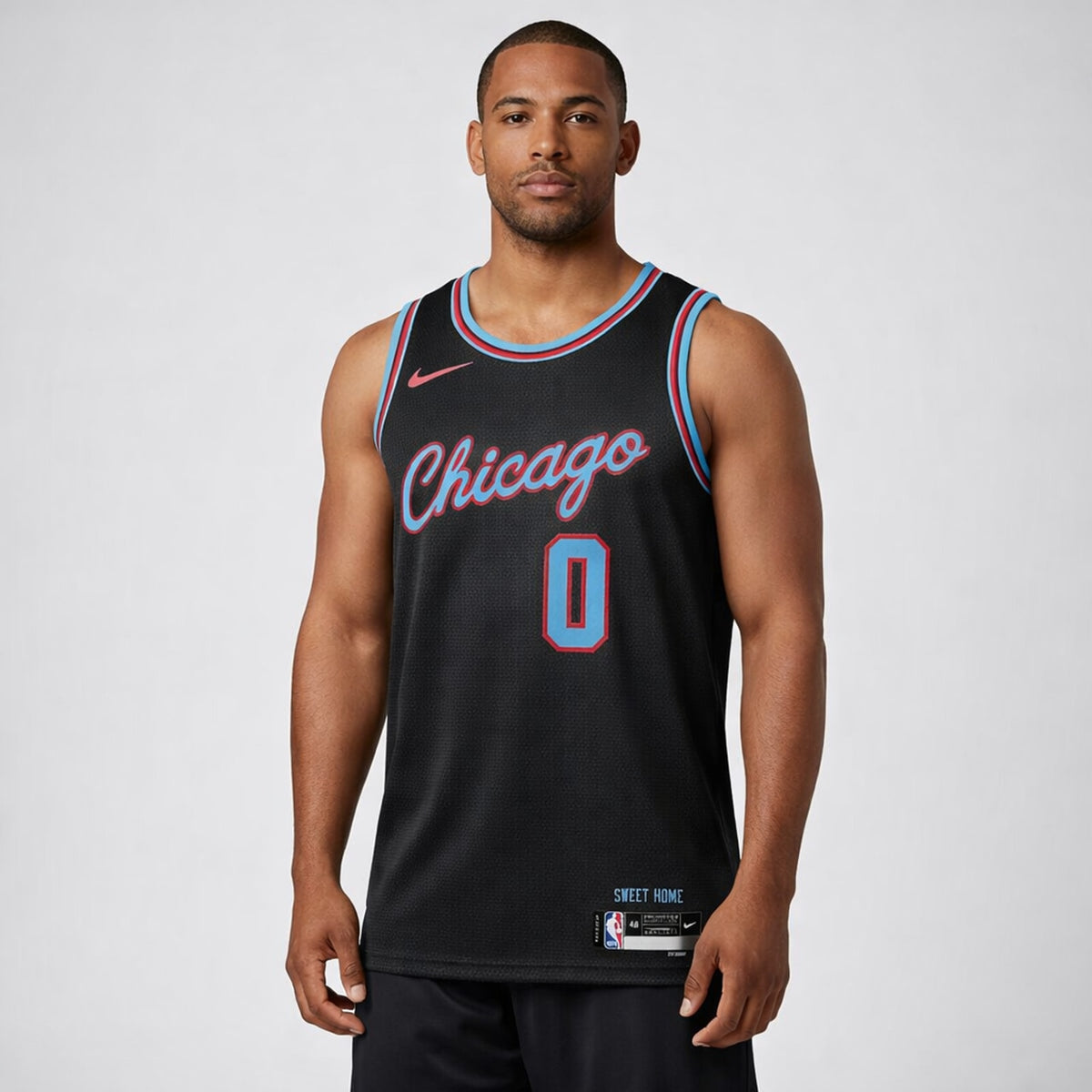 White 0 Chicago Basketball Jersey - 4