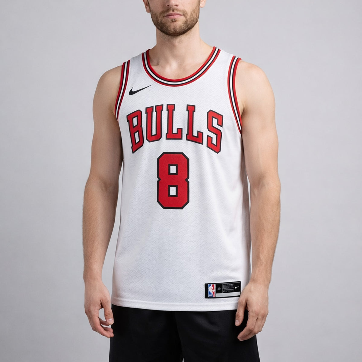 Lavine 8 Bulls White Basketball Jersey - 4