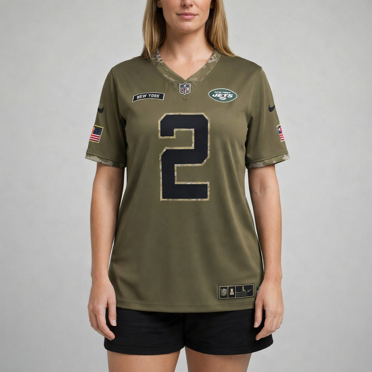Wilson 2 New York Football Jersey Olive - 5