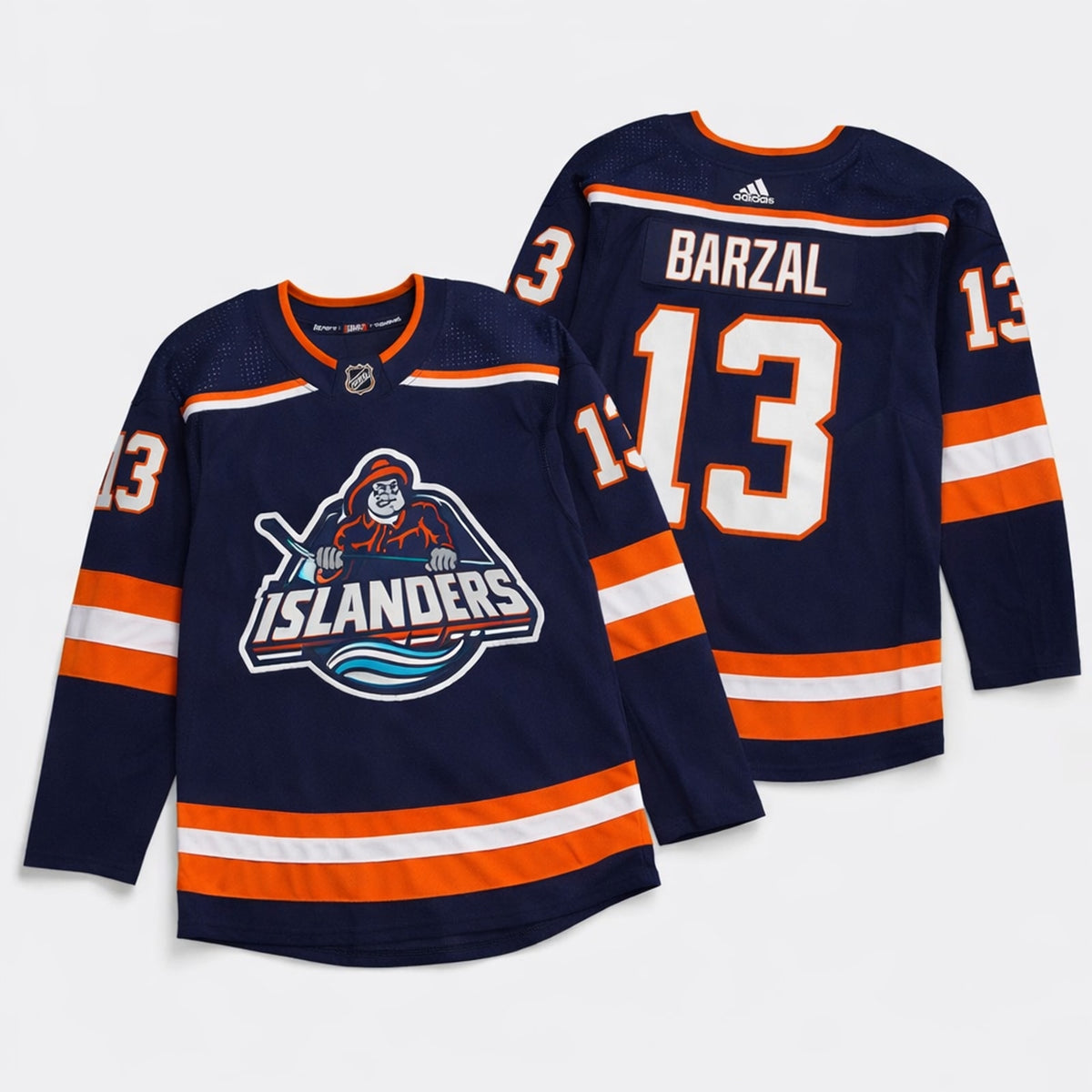 Barzal 13 Islanders Navy Hockey Jersey - 3