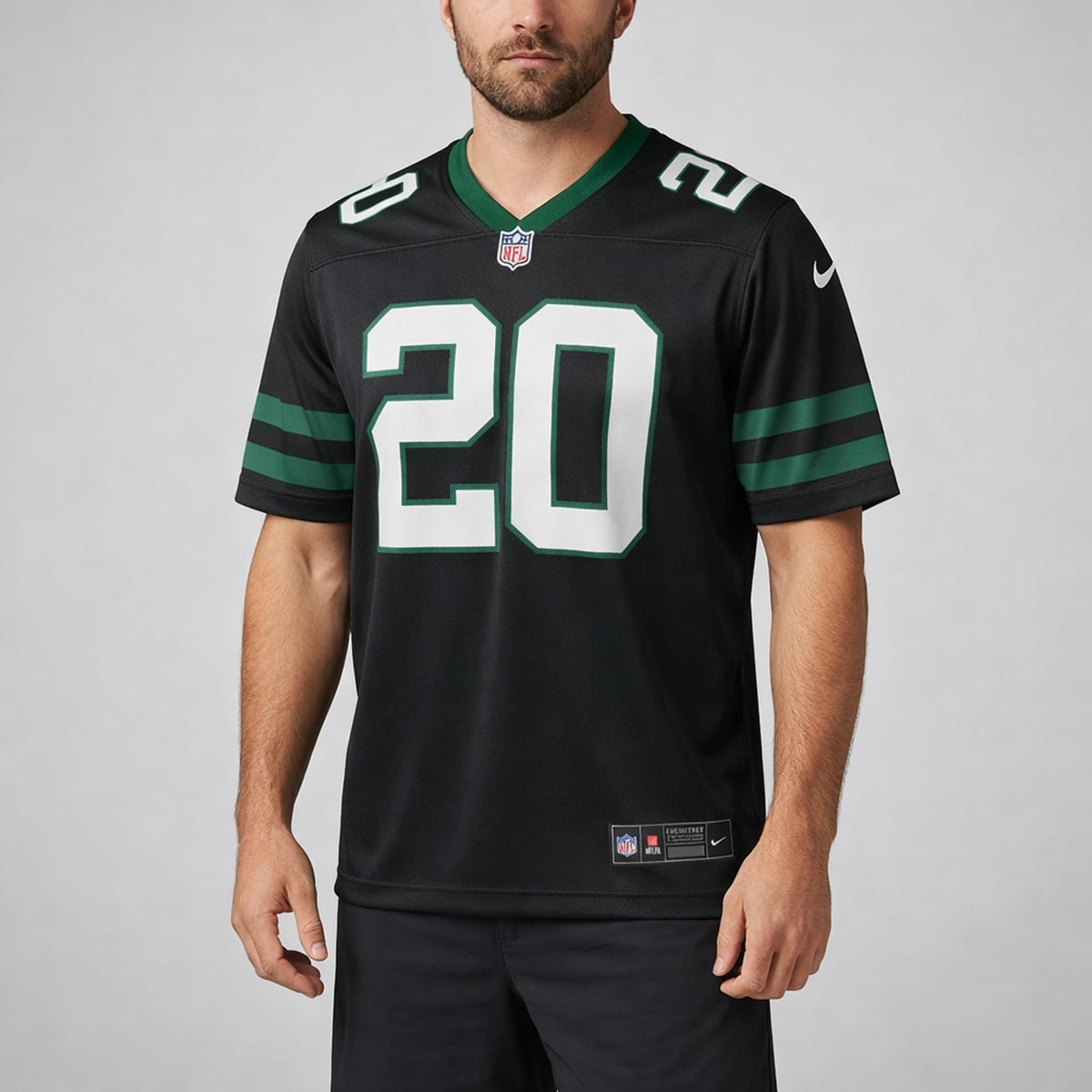 Hall 20 Black Football Jersey - 4