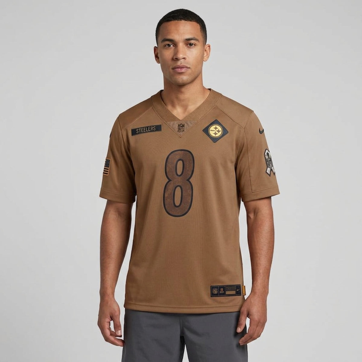 Pickett 8 Pittsburgh Football Jersey Brown - 4