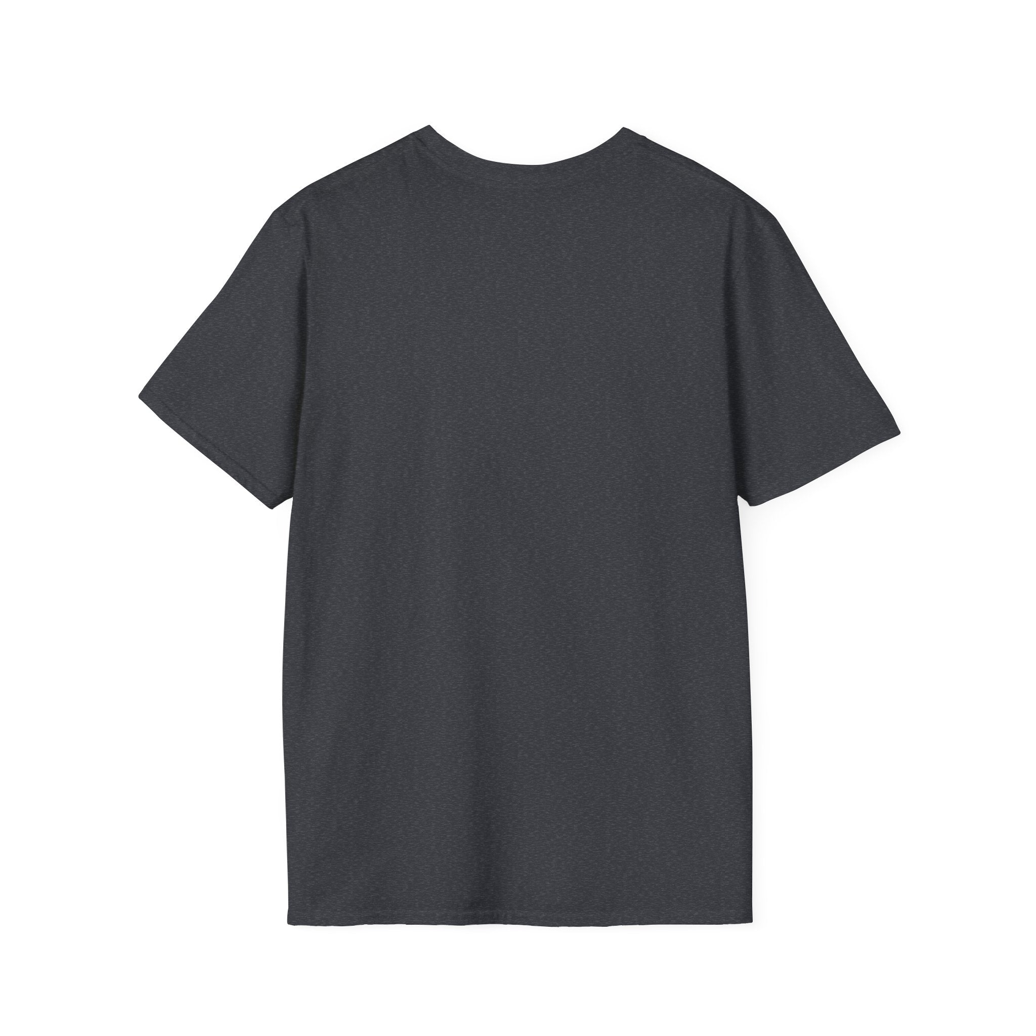 Dark Heather Grey t-shirt folded to show the hand-lettered script reading a girl's gotta have options print