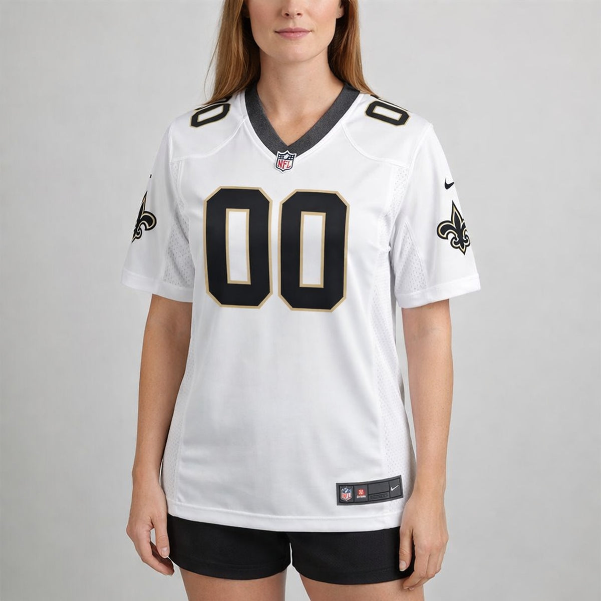 New Orleans Saints White Custom Football Jersey - 5
