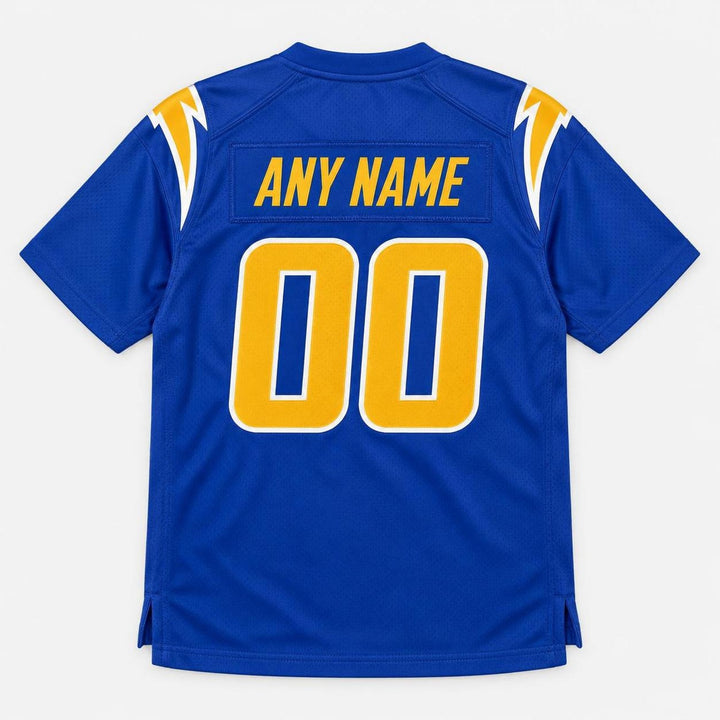 Royal Blue Bolt Football Jersey – Custom Name and Number
