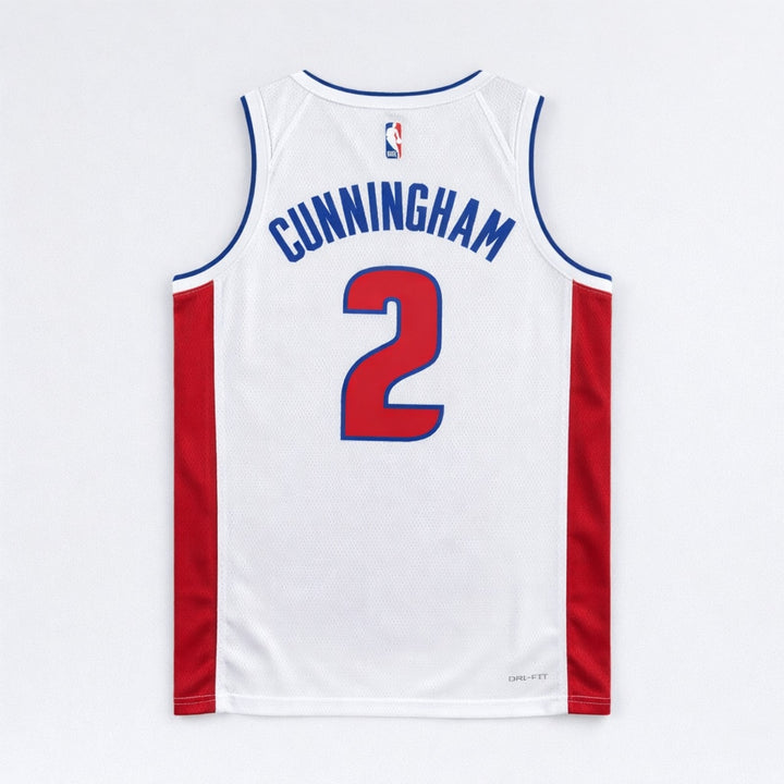 Cunningham 2 Detroit Pistons White Basketball Jersey