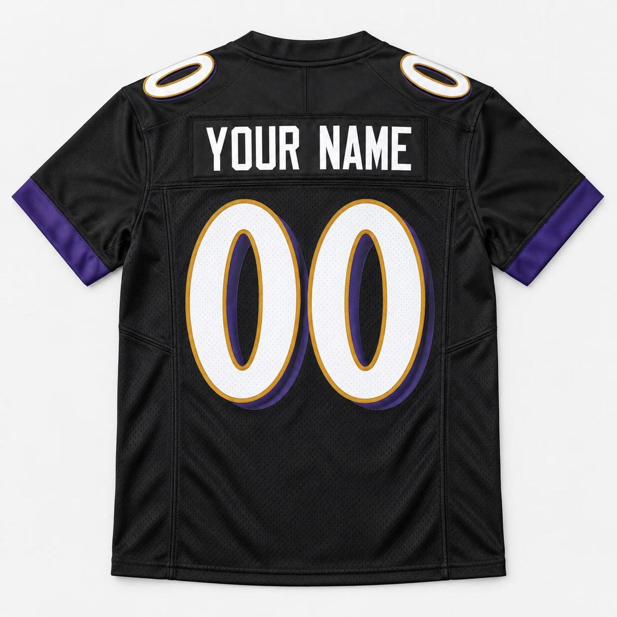 Baltimore Black Purple Football Jersey - Custom Name And Number - 10