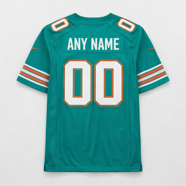 Miami Dolphins Aqua Custom Football Jersey 00