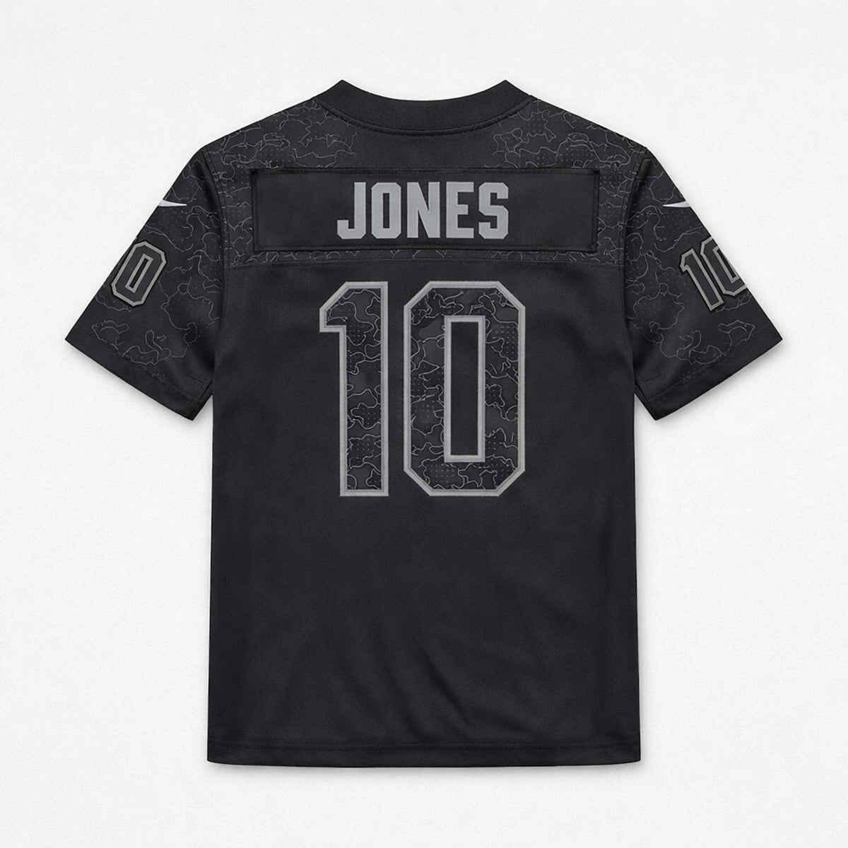 Jones 10 Patriots Black Football Jersey - 2
