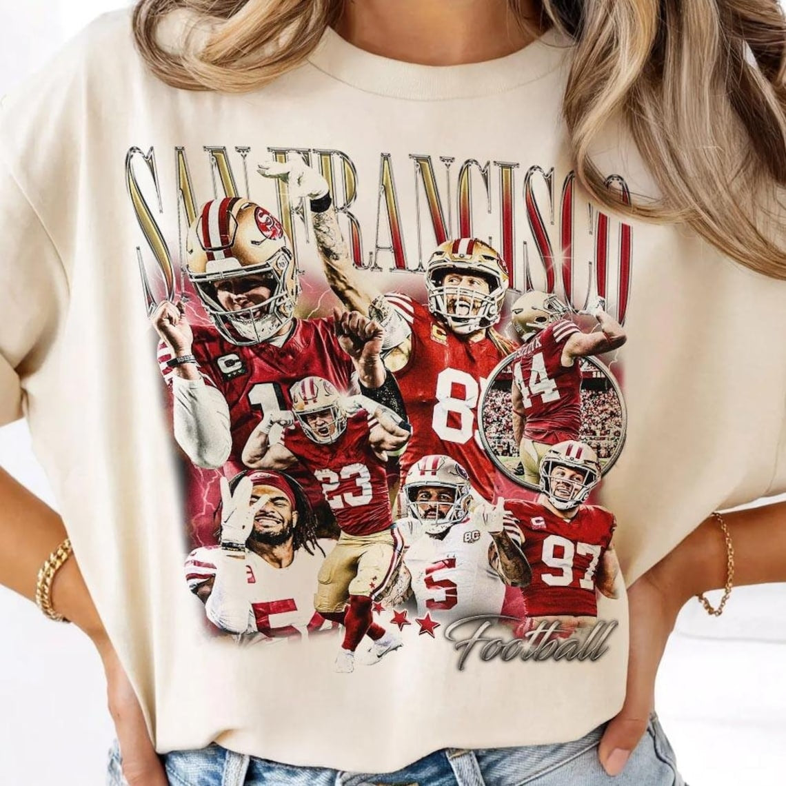 San Francisco 49ers Legends Vintage Football Graphic T-Shirt
