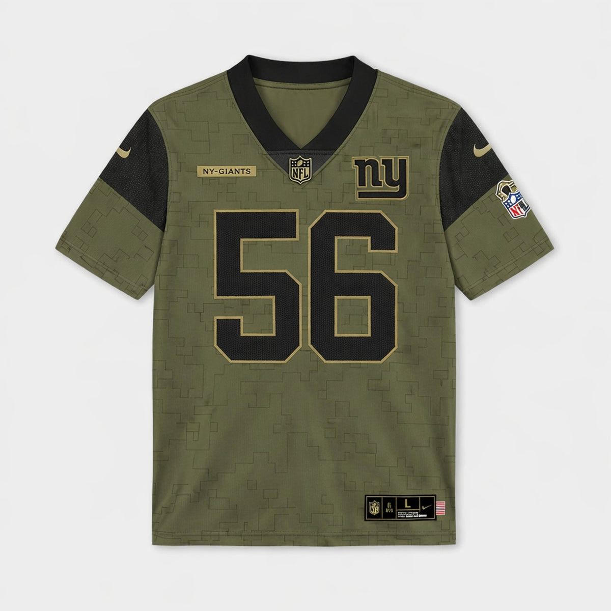Taylor 56 Giants Football Jersey Olive - 1
