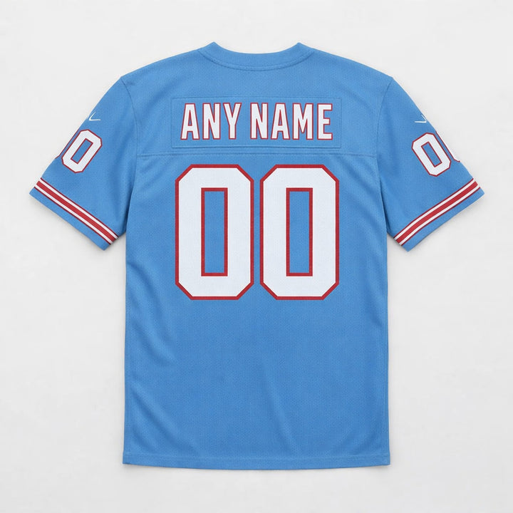Light Blue Throwback Football Jersey – Custom Name and Number