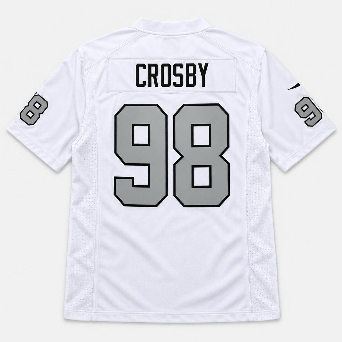 Crosby 98 Raiders White Football Jersey - 2