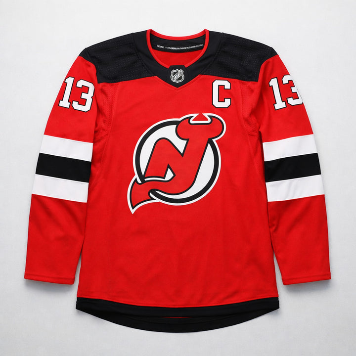 Hischier 13 Devils Hockey Jersey
