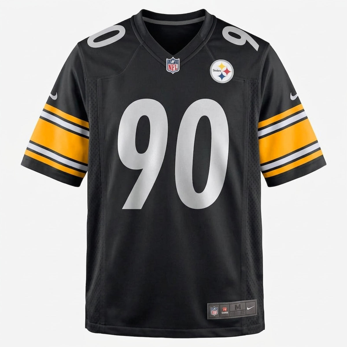 Watt 90 Black Football Jersey - 1
