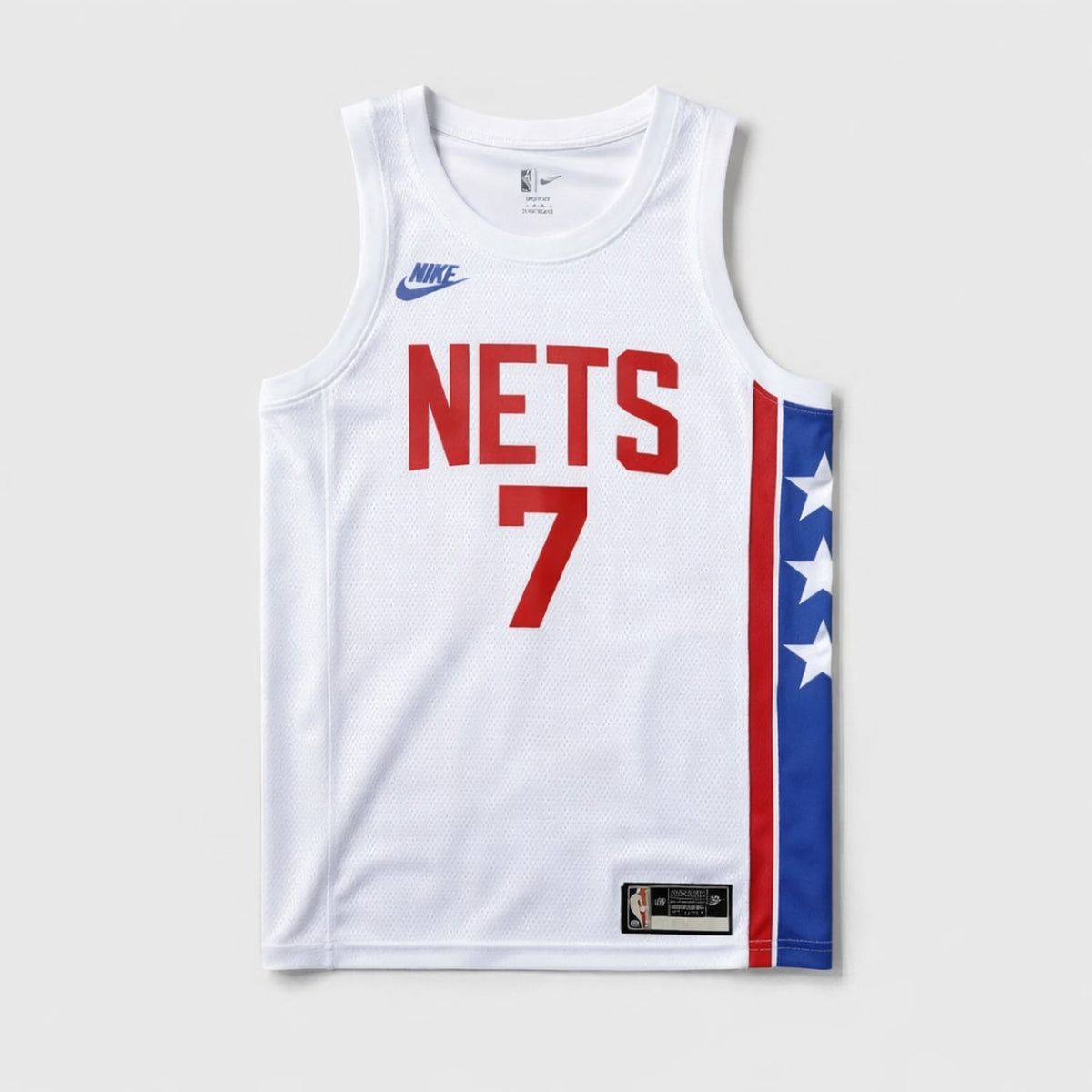 Durant 7 Nets White Basketball Jersey - 1